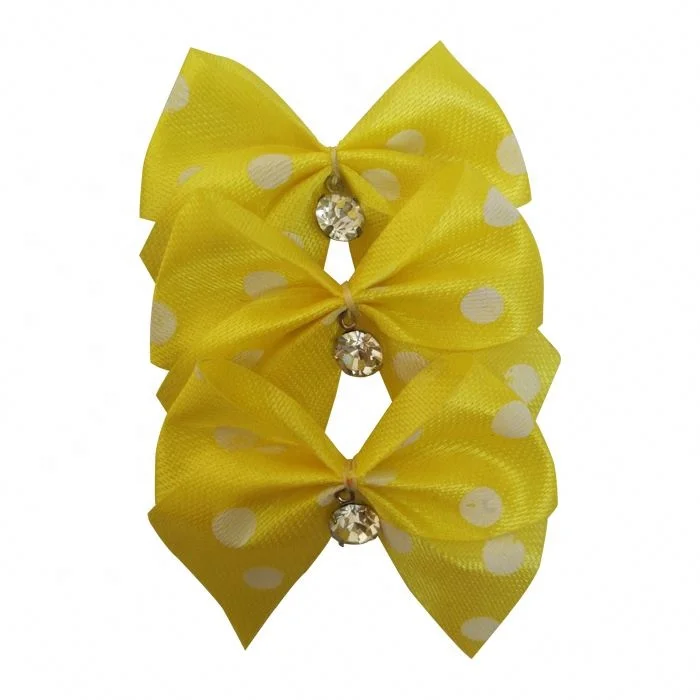 china wholesale high quality  cheap Free sample best quality gift polyester satin ribbon bow for bottle decoration
