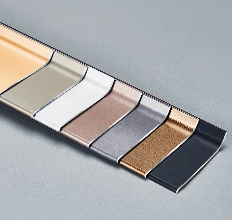 Customized Waterproof Aluminum Baseboard 40mm 60mm 80mm 100mm Skirting Board