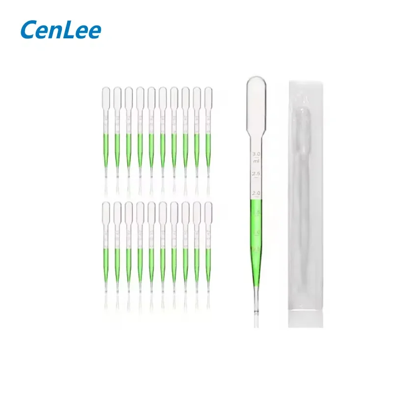 High Quality CenLee Transparent Liquid Transfer Pipette Plastic 1mL 2mL 3mL 5mL 10mL Pasteur Pipettes