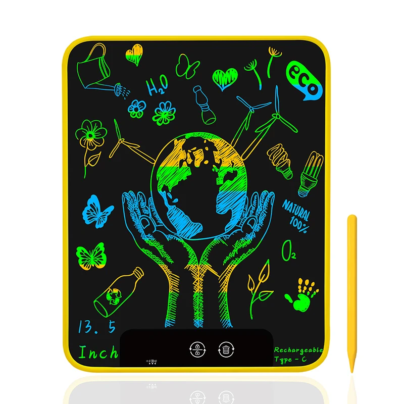 2024 High Quality Big Drawing Board 13.5 Inches Colorful LCD Writing Tablet For Kids