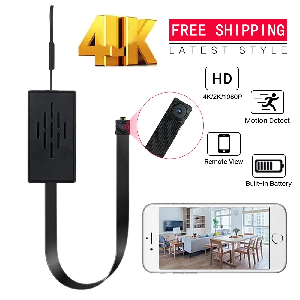  Бесплатная доставка HD 4K DIY портативная Wi-Fi IP Мини шпионская камера ночного видения Удаленный просмотр P2P Беспроводная микровидеокамера