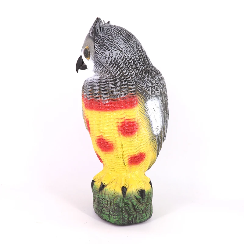 Hunting Accessories Hand Painted Garden Protector Realistic Owl Whole Body Plastic Curvy Owl Decoy