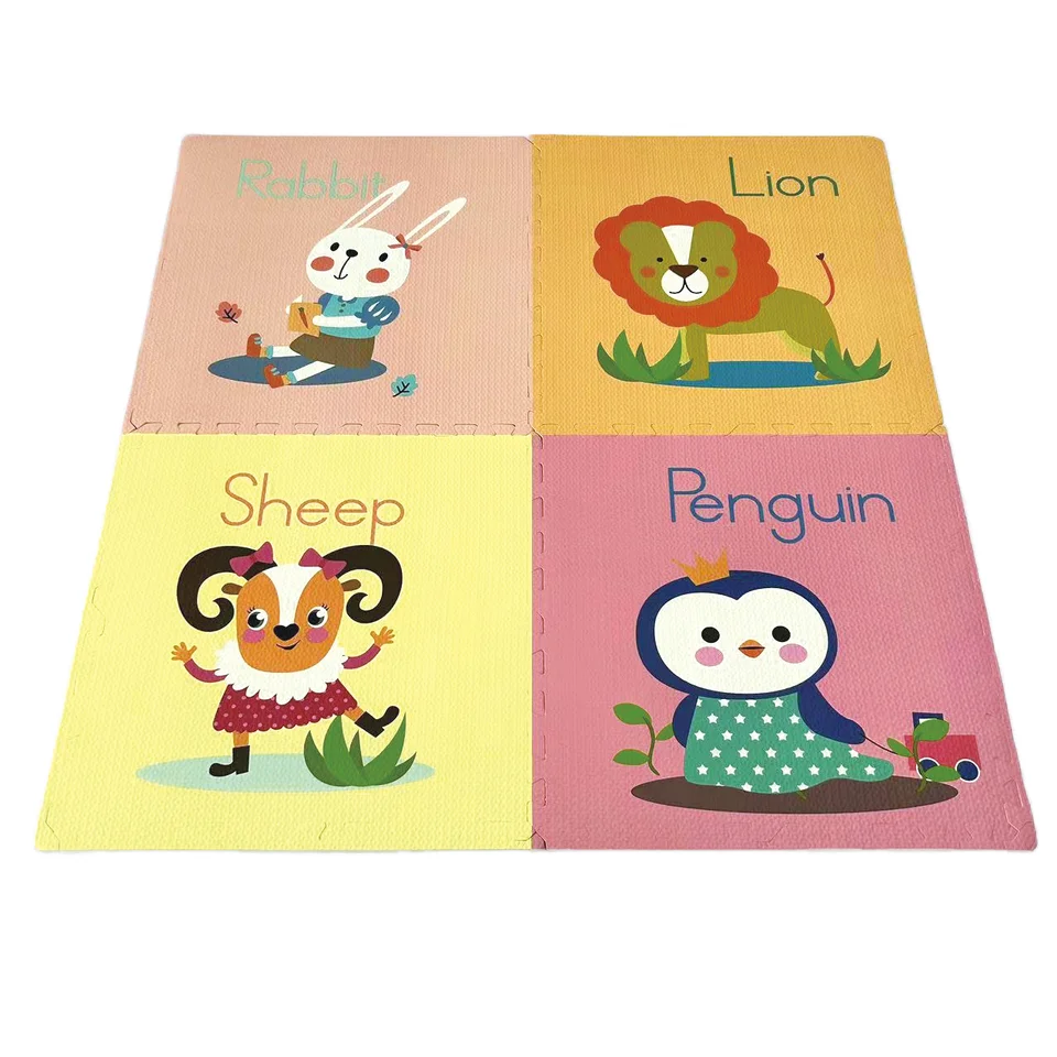 Professional Custom EVA Foam Non-Slip Cartoon Pattern Puzzle Play Mat Waterproof Baby Crawling Floor Mat Home Picnic Camping