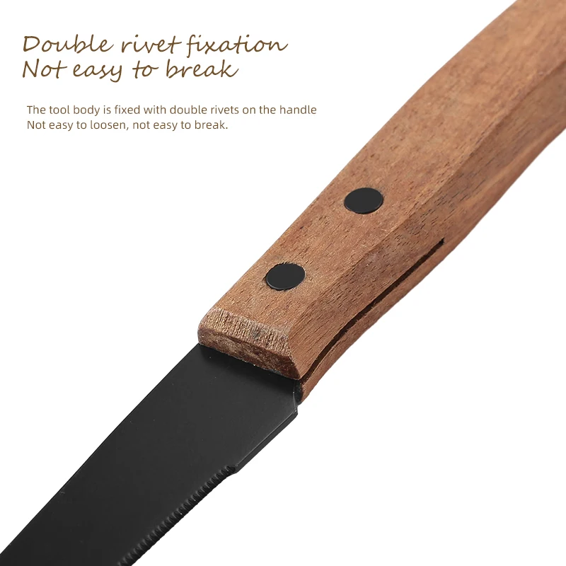 Multifunction professional stainless steel kitchen restaurant cutting butter knife bread split cheese knife with wooden handle