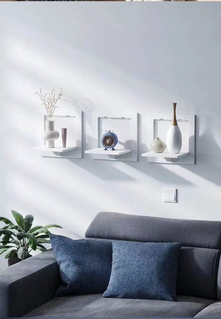 2024 Wood Hexagon Storage Rack round Floating Shelf for Home Decorative Wall Mounted in Rooms