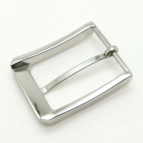 35mm High Quality Polished Nickel-Free Lead-Free Belt Buckle Custom Design Brand Logo Etched Lasered For Men Straps Pin Buckles