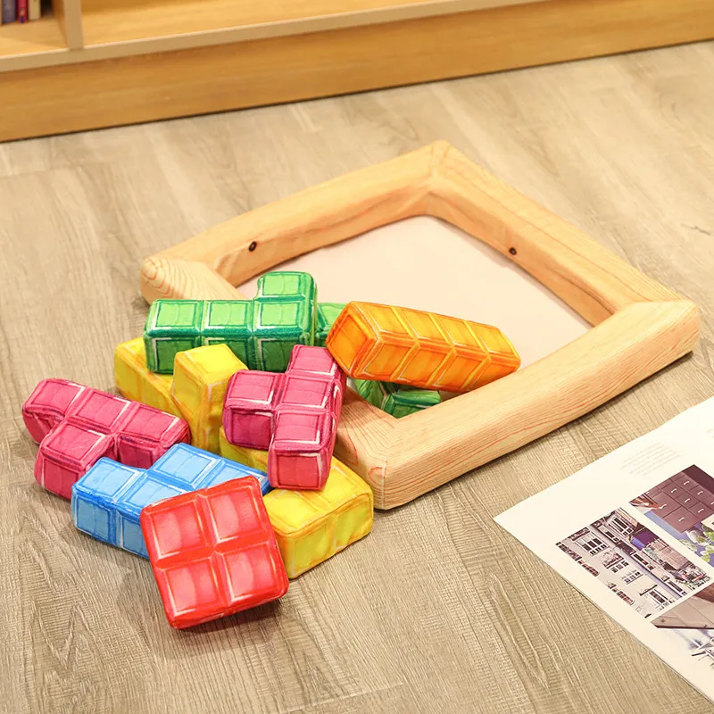 3D simulation sliding blocks plush pillows floor mat funny baby educational sliding blocks stuffed cushion plush toys