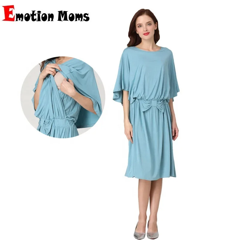 Summer Breastfeeding Clothes Invisible Nursing Cloak Dress Soft Stretch Elegant Mum Fashion Maternity Wear Customize LOGO