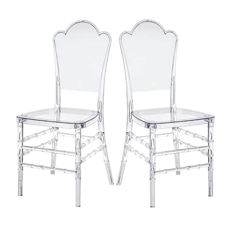 Hot and simple banquet bamboo chair wedding wedding acrylic transparent resin wholesale chivari chair