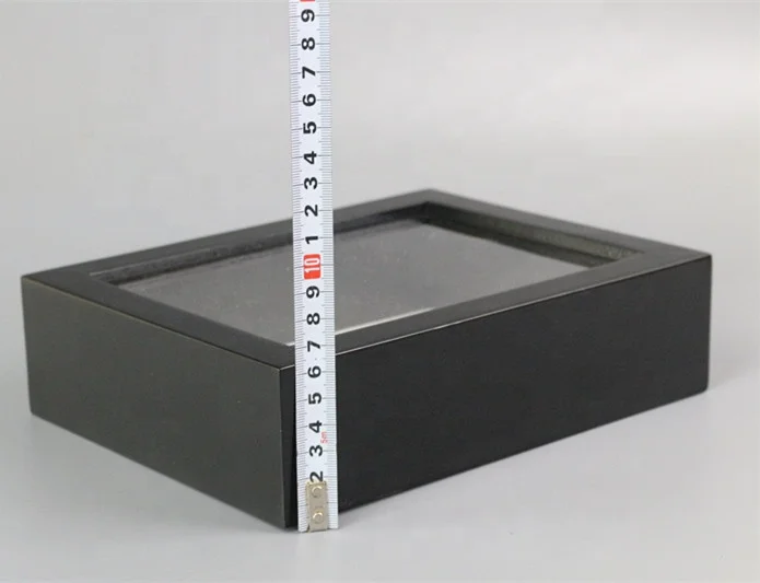 Hot Sale Classic Style Keepsake Display Case Wooden Photo Frames Wholesale Wall Art 3d Square Wooden Shadow Box With Glass Front