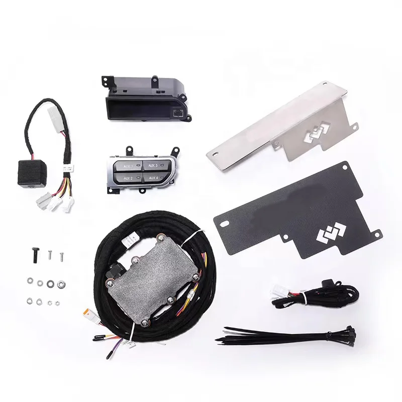 Auxiliary switch kit with left bin black color panel 4 button work aftermarket accessories for Jeep Wrangler JL 4x4 offroad