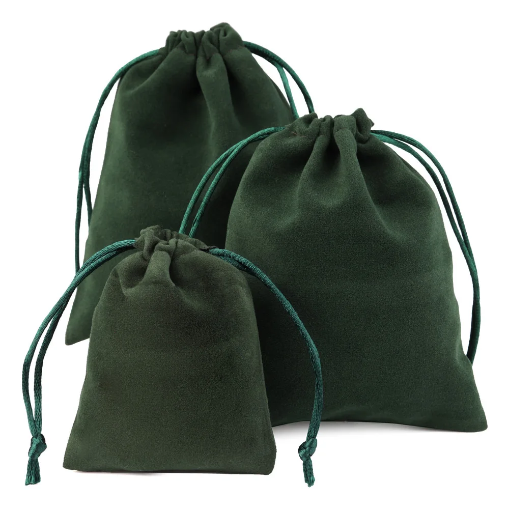 Высококачественный мягкий бархатный Подарочный пакет на шнурке разных цветов с логотипом