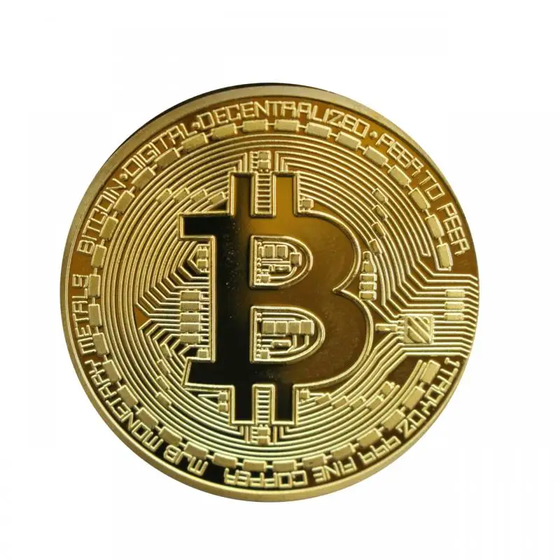  Прямая поставка Лидер продаж художественная коллекция позолоченные биткоины металлические