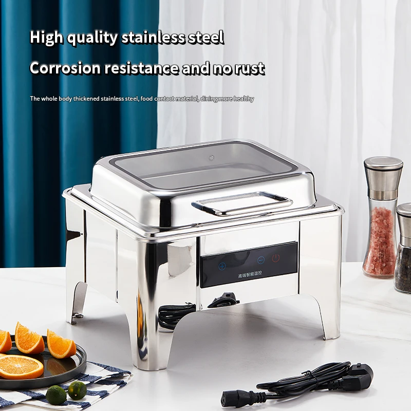 Электрическое подогревающее блюдо для буфета из нержавеющей стали