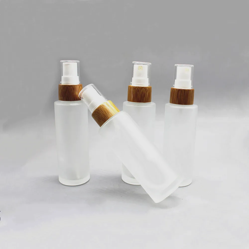 Yuyao Factory Vintage Atomiser Elegant Wood Cap Frosted Room Mini Body Spray Bottle