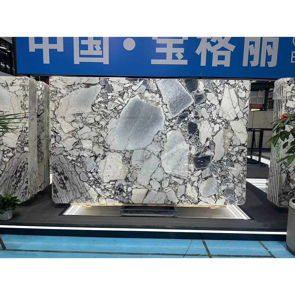 Chinese Blue with white Ocean Storm marble tile & slabs for floor and wall decoration or countertops
