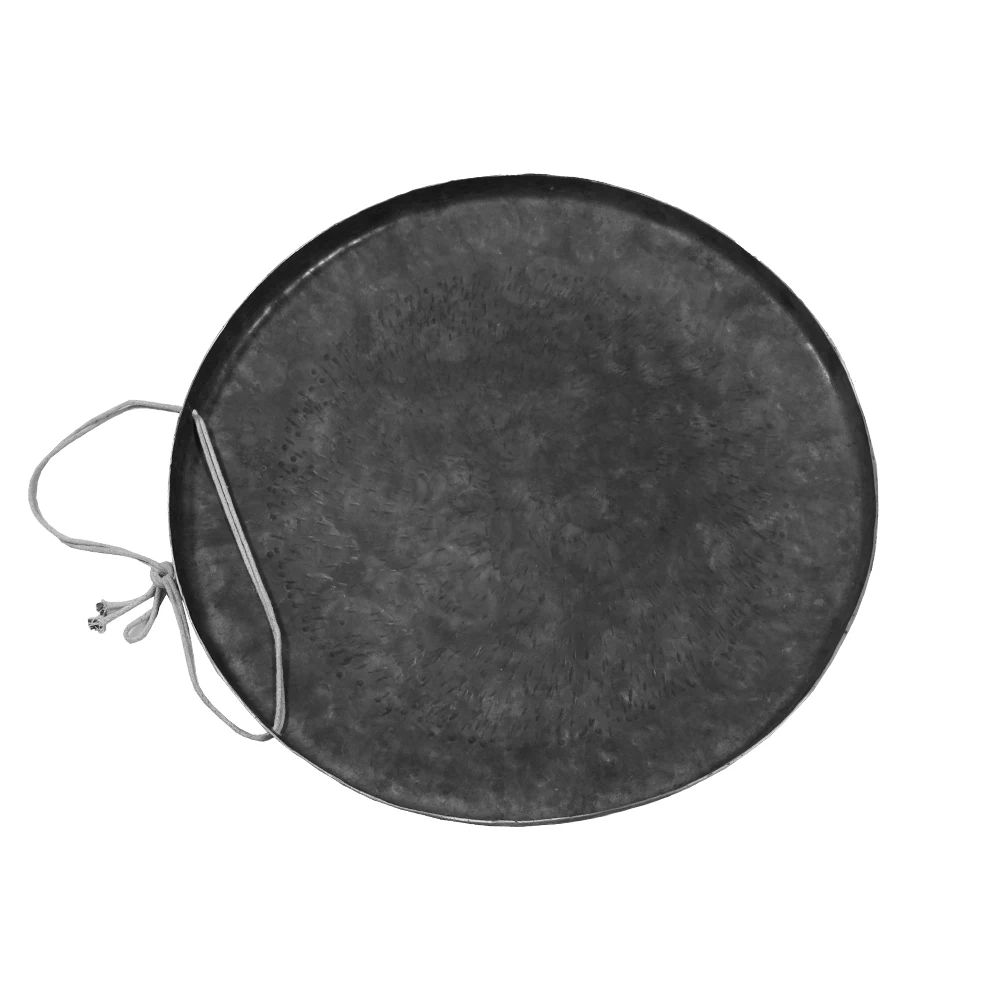 36 Inch Earth Tone Gong & Square Stand with wheels 90 cm Handmade Black Chau Gong For Musical Performance and Gong Healing