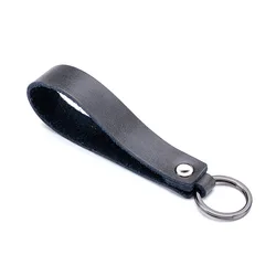 Genuine Leather Keychain Key Chain Holder Ring Strap Keys Fob For Men Women Custom LOGO Promotion Gift