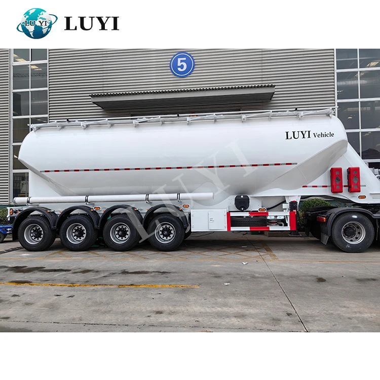 LUYI 4-осевой Сверхмощный цементный танкер бункер порошок полуприцеп для продажи
