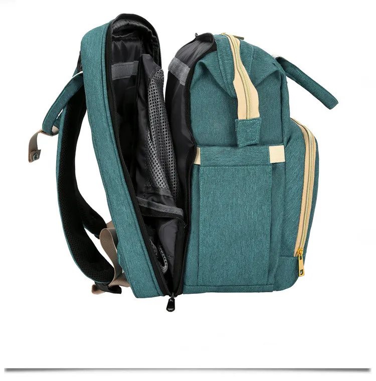 Wholesale Fashion Design Baby Diaper Bag Portable & Movable Mommy Backpack Bag Hanging Storage Sleeping Bag