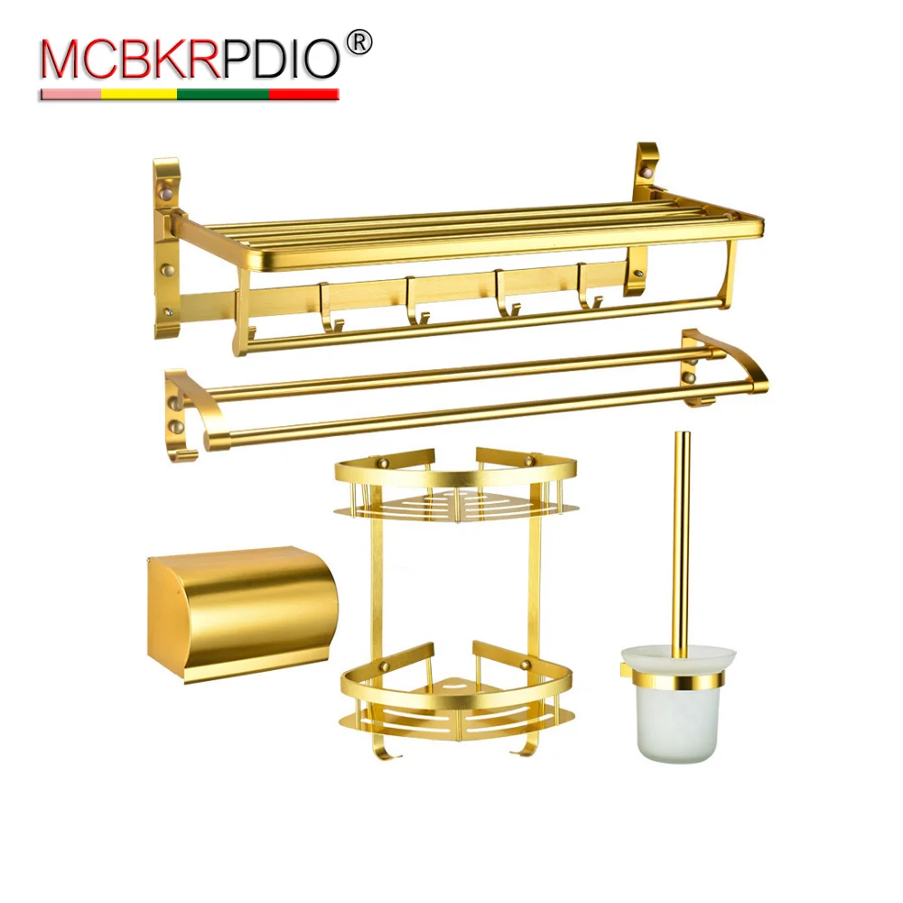 MCBKRPDIO Wall Hung Mounted Bathroom Accessory Set Design Space Aluminum Modern Metal Chrome Aluminum Manufacturers 3 Years