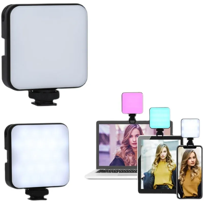 RGB LED Video Lights with clip Photography selfie fill in Fill Camera flash lights photo studio accessories For Smartphone DSLR