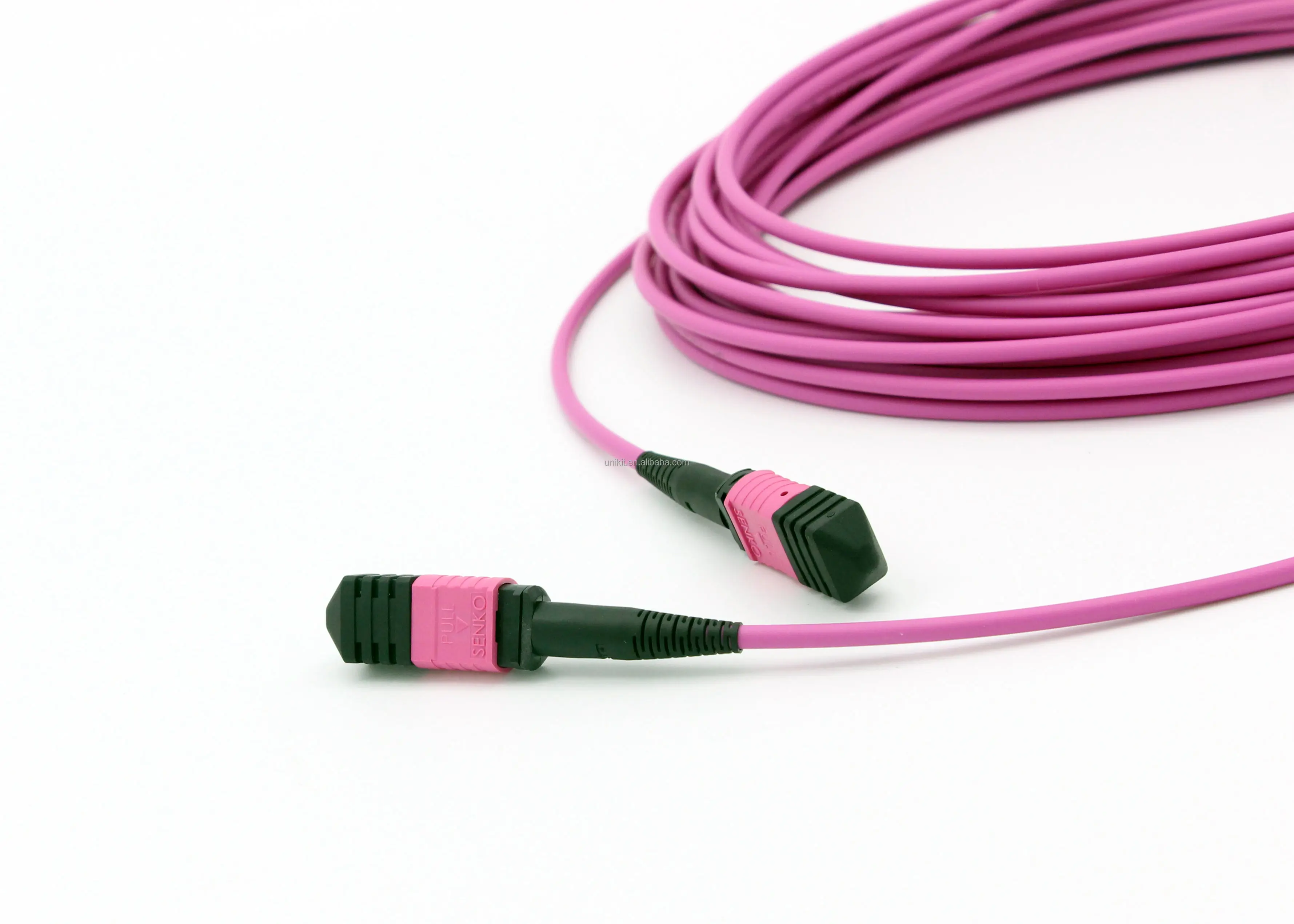 Best Price Low Insertion Loss 1 Meter 12 Cores OM4 MPO Fiber Optic Patch Cord For Data Center MTP MPO Optical Cable Patch Cord