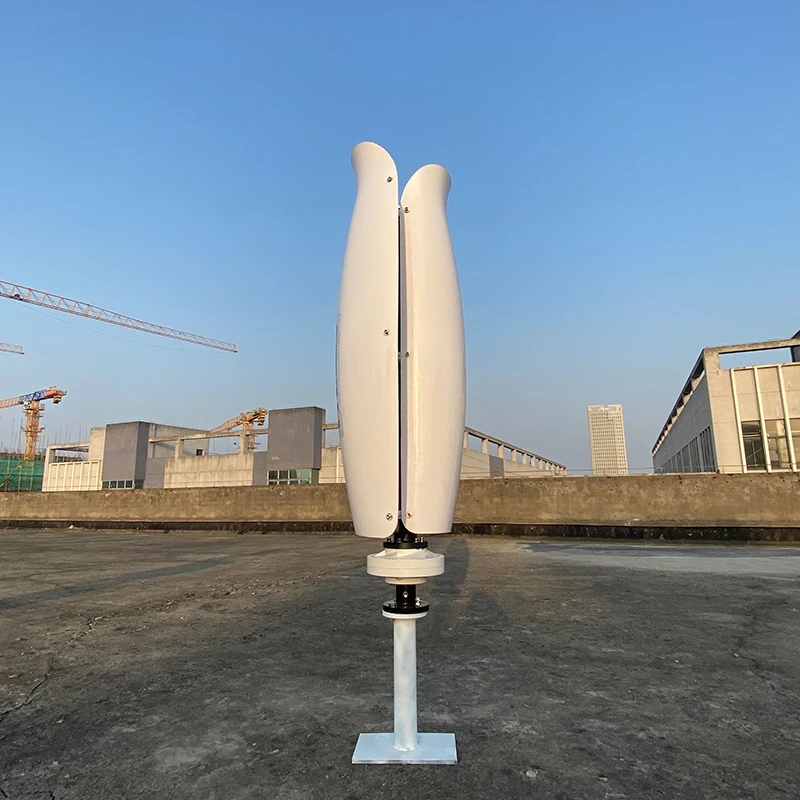 Maglev Low Speed Vertical Wind Turbine System Power Plant 3000W Tulip Type Wind Turbine