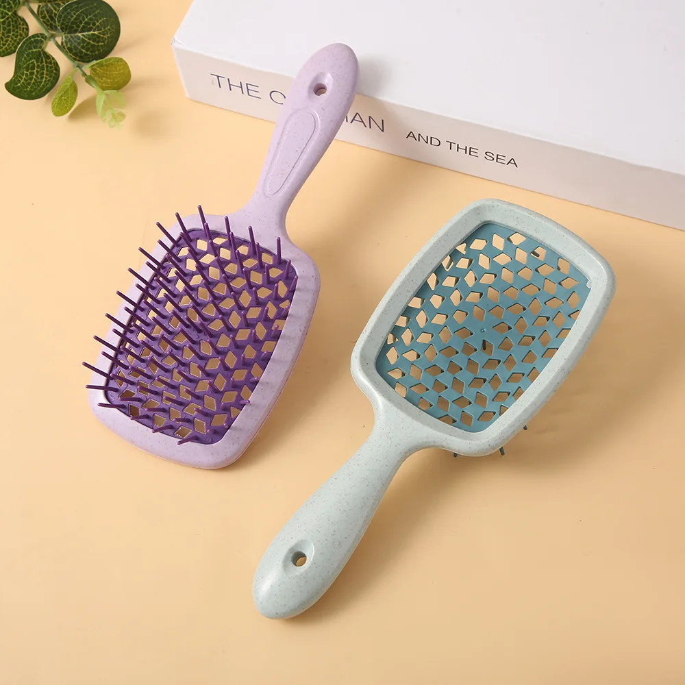 Barber Styling Tool Tangled Hair Comb Hair Brush Massage Anti-static Hollow Out Wet Curly Hair Brushes