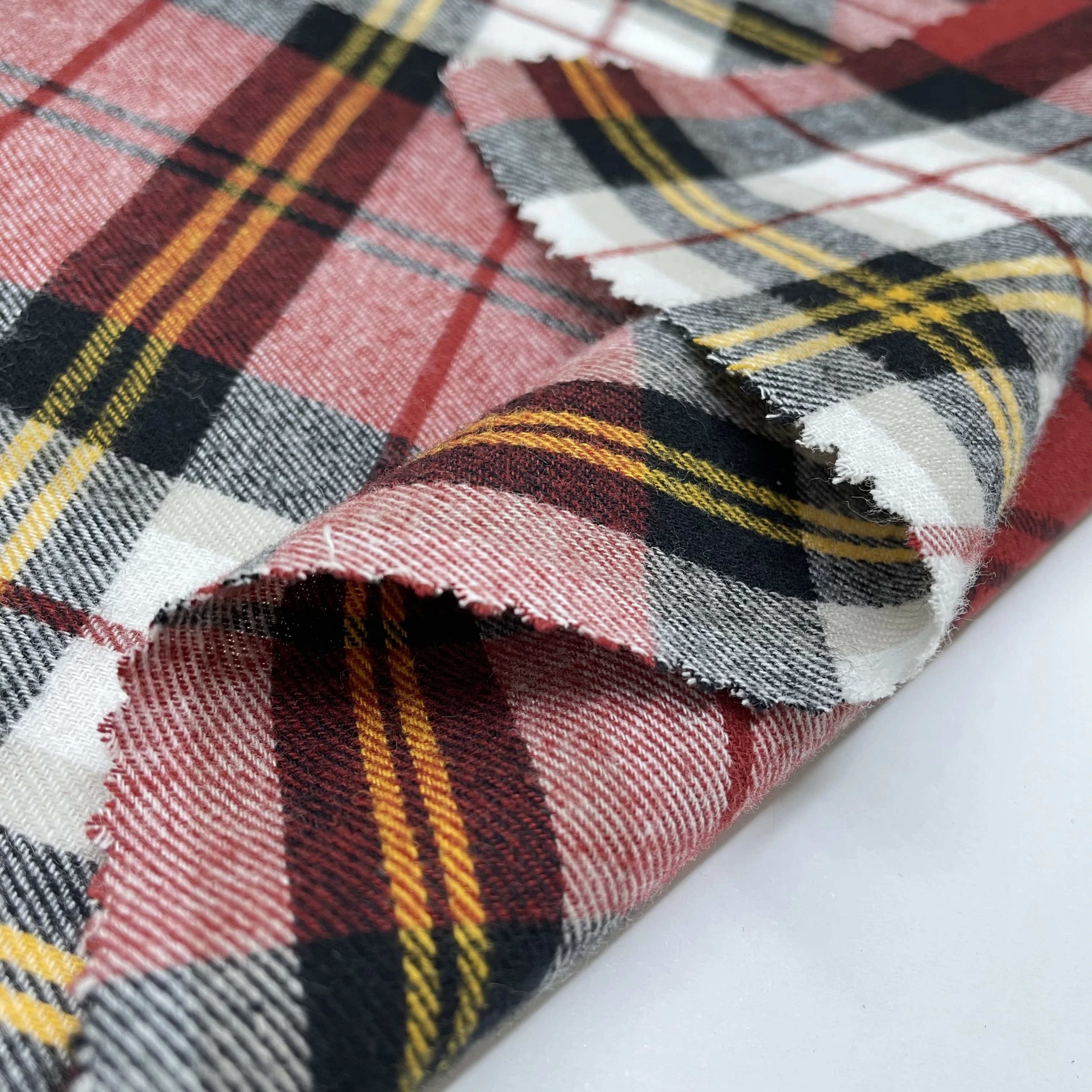 Hot selling woven 100%cotton plaid breathable Terry Fabric for dress