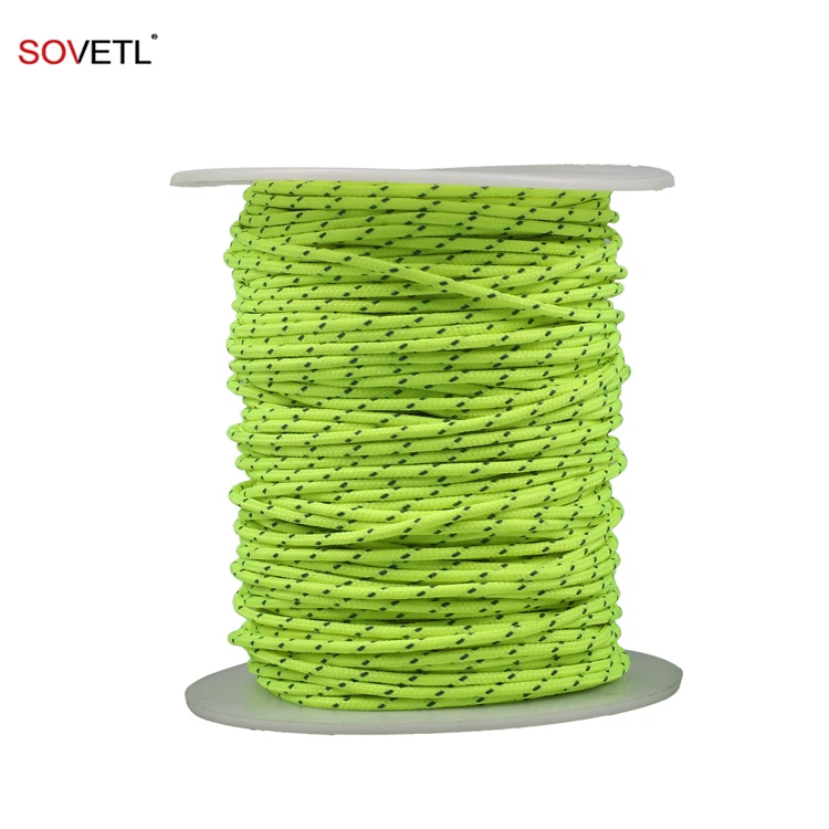 UHMWPE 1.8mm 2mm 3mm Reflective Dyneemas Cord High Tensile Strength Durable String Anti UV uhmwpe Reflective Rope