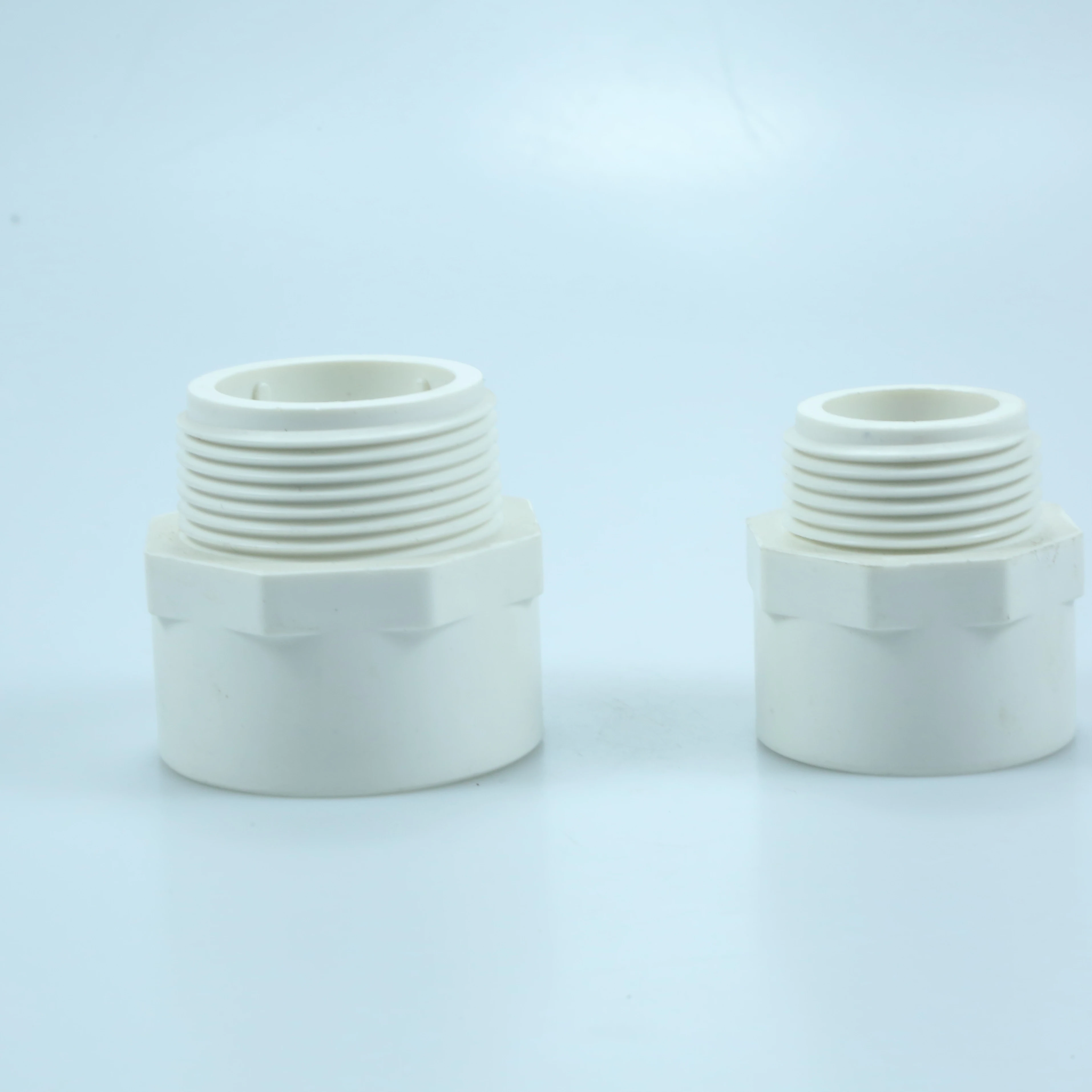 High Quality PVC pipe fittings sch40 ASTM compression coupling upvc elbow cap union tee thread plumbing materials adapter