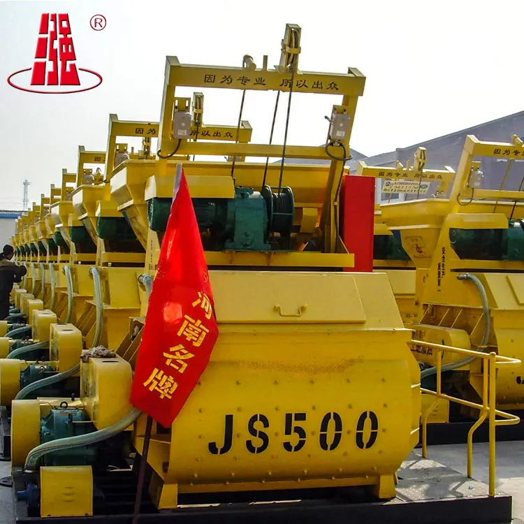 China manufacturer JS500 series horizontal  concrete mixer vertical mixer for construction work