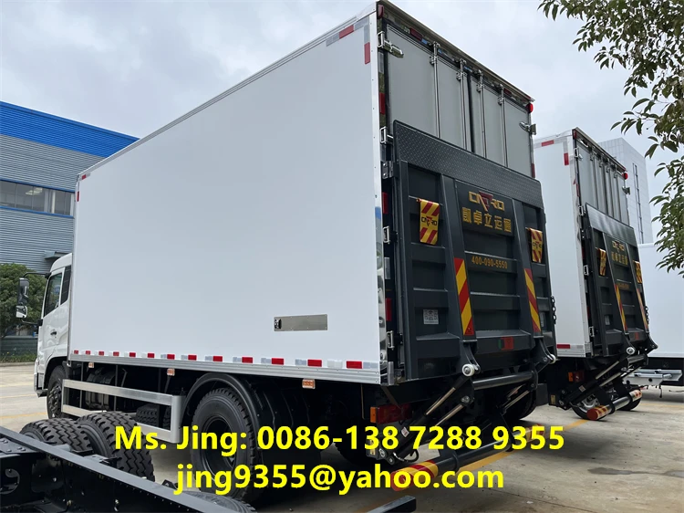 DONGFENG 6 Wheels 6.1M 15 Tons Refrigerated Cold Room Van Truck With Tail Lift