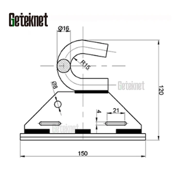 Geteknet Fiber optic cable fixing tension wire die casting anchoring clamp suspension Clamp