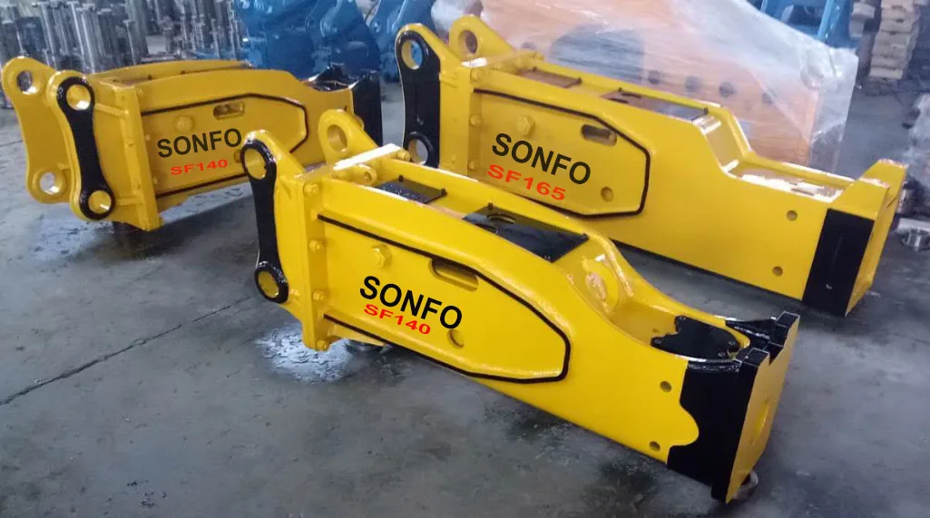 Mini Tractor Attach Sb20 Rock Breaker Hydraulic Silence Box Type Hammer Sb43 Sb30 Jack Hammer