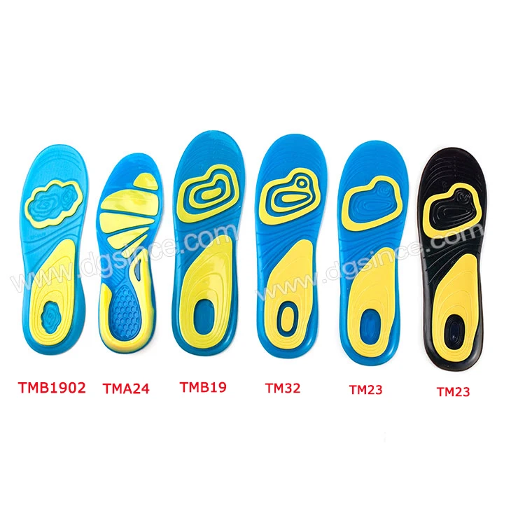 Memory Foam TPE gel Material Shock Absorbing Insole For Shoes