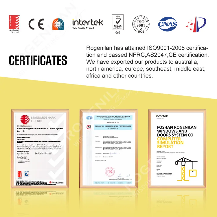 ROGENILAN American Black Color Mirror Design Sectional Aluminum Garage Door Modern Automatic Glass Garage Doors