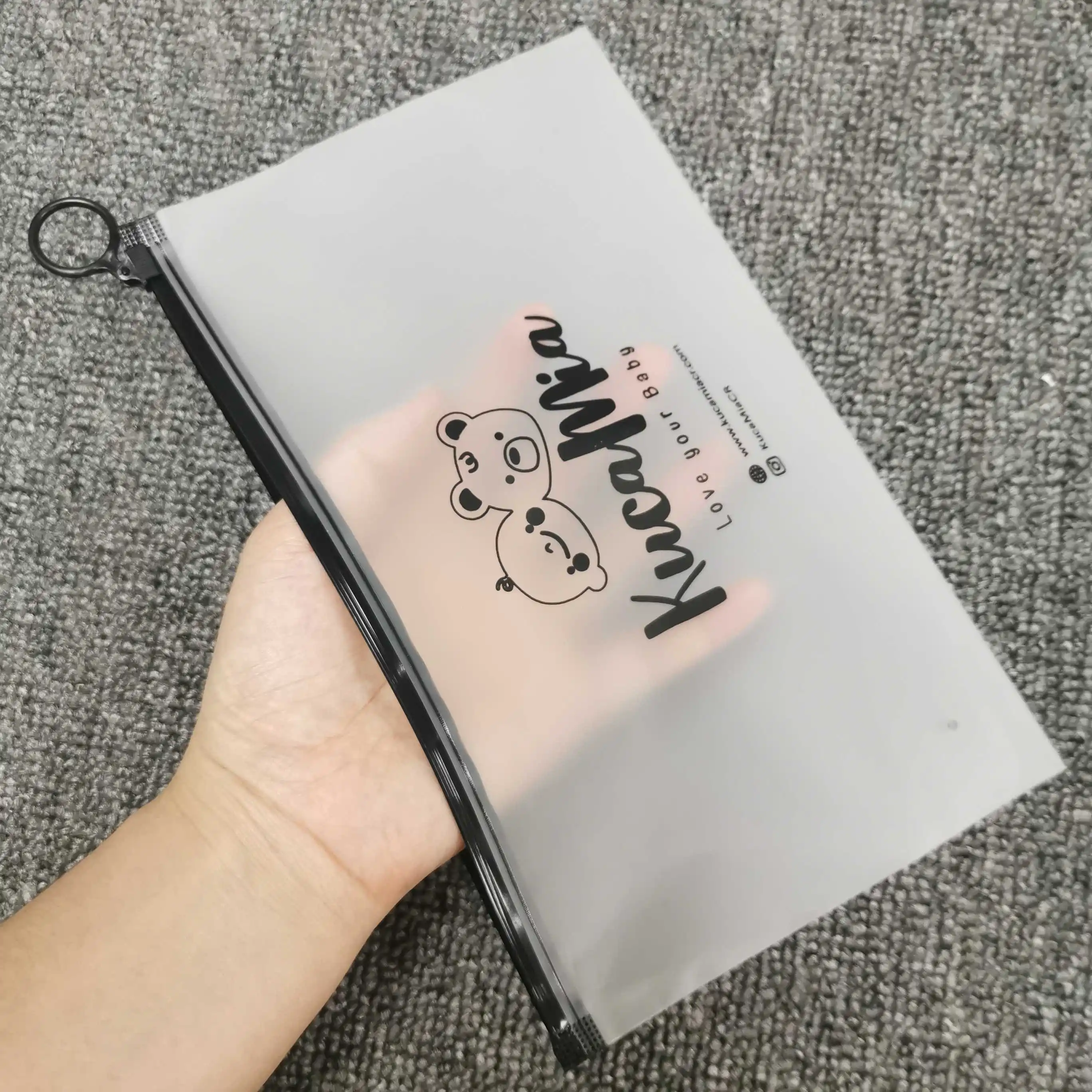 
 Прозрачные матовые пластиковые пакеты на молнии с логотипом под заказ для бикини-бара, упаковочный пакет на молнии  