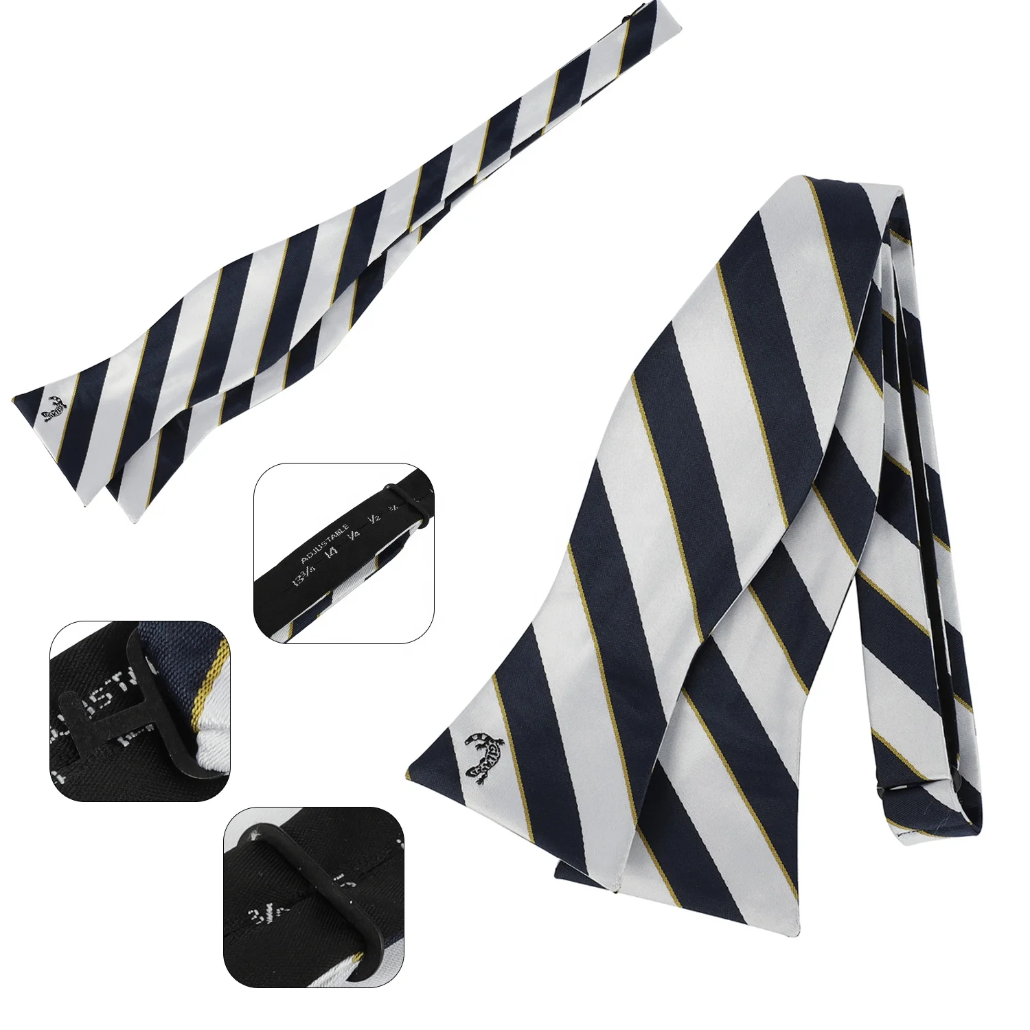 Custom Brand Design 100% Polyester Jacquard Bow Tie for Men Self-Tie Adjustable Pre-Tied Bowties for Parties Cheap