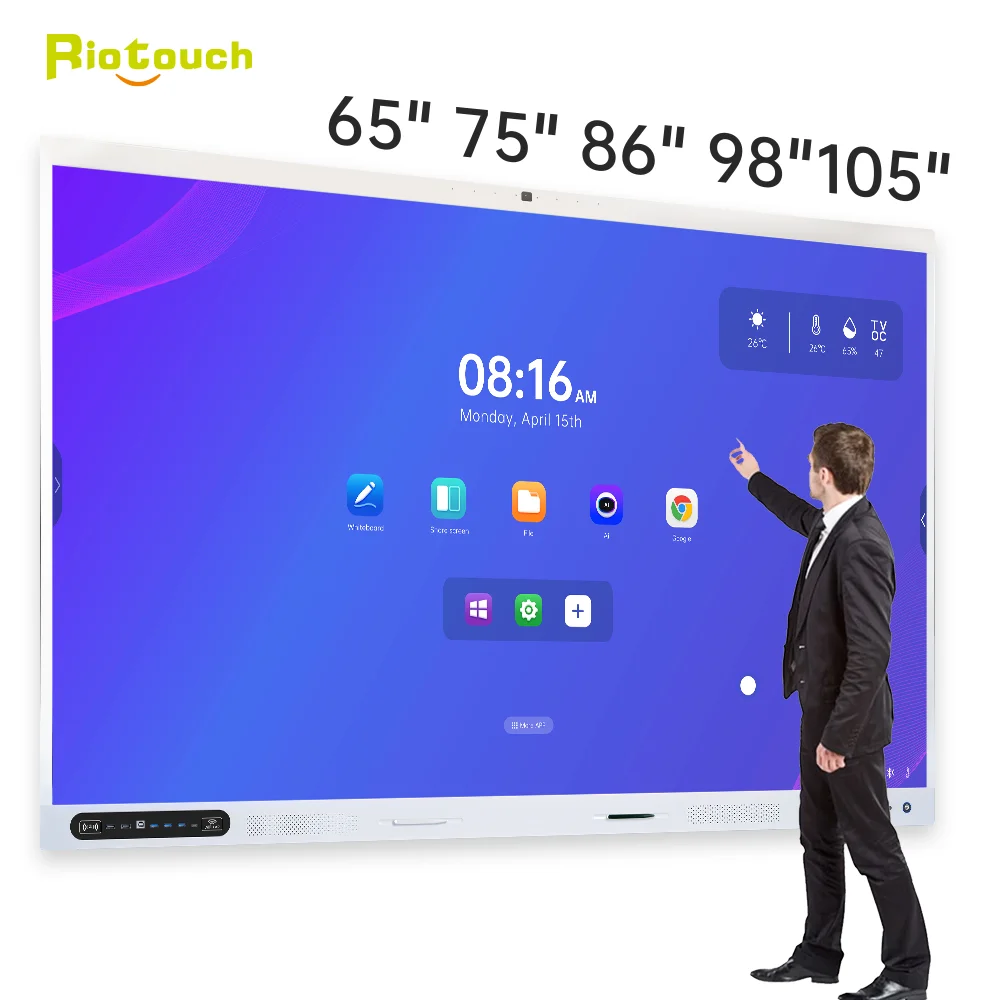 2024 new products Riotouch OEM RK3588  Interactive Panel smart interactive screen interactive whiteboard Smart board for school