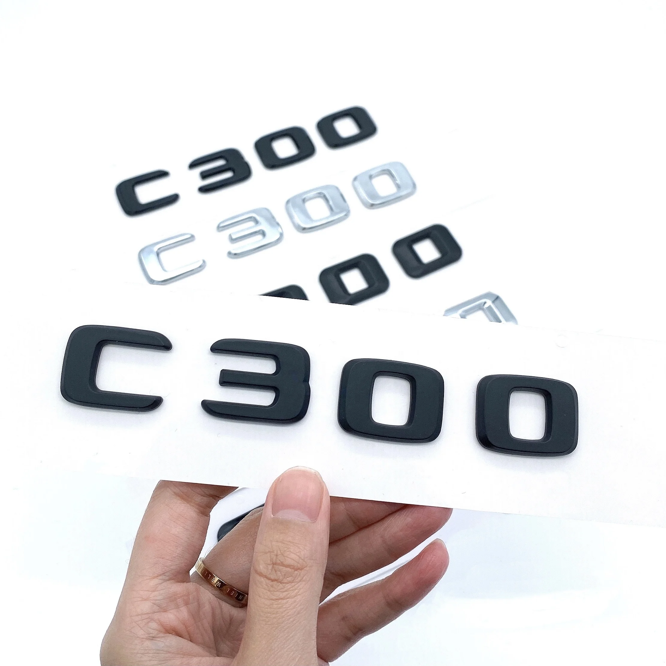 ABS Car Rear Tail Trunk Emblem Badges Logo Stickers For Mercedes Benz E63 C63 S63 E400 C400 C43 C300