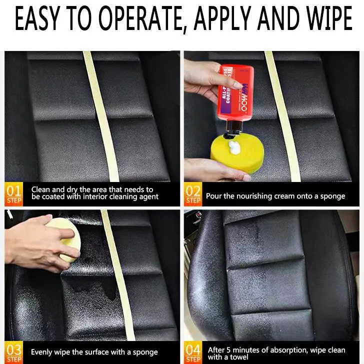 All-purpose Coating Paste 150ml Plastic Crystal Coating Car Tire Shine Auto Plastic Restore Car Care for Interior Seat Engine