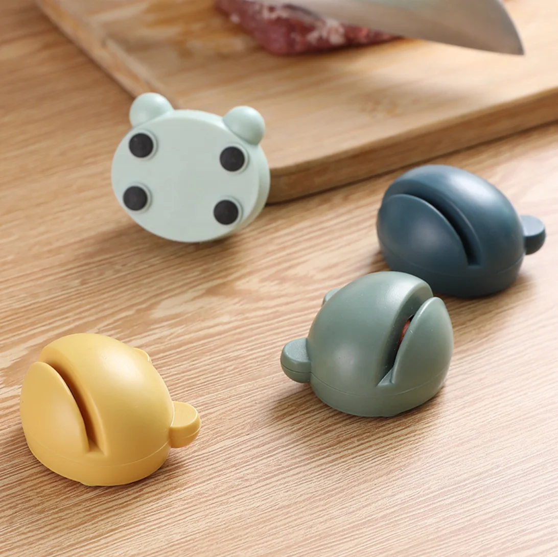  Knife Sharpener Kitchen Professional Knives Sharpening Tools Cartoon Bears Manual Scissors Sharpeners