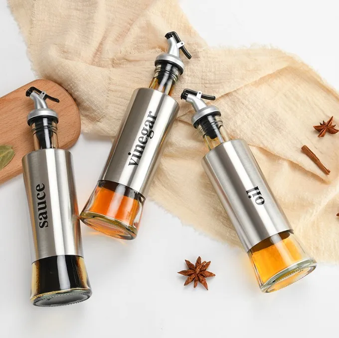 8oz 10oz 16oz Glass Oil Bottle Household Kitchen  Soy Sauce Bottle Condiment Bottle Oil Vinegar Pot
