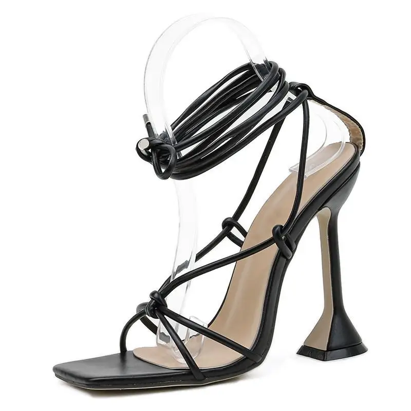 New arrival pu strap women high heel sandals sandals for women and ladies summer heel women sandals