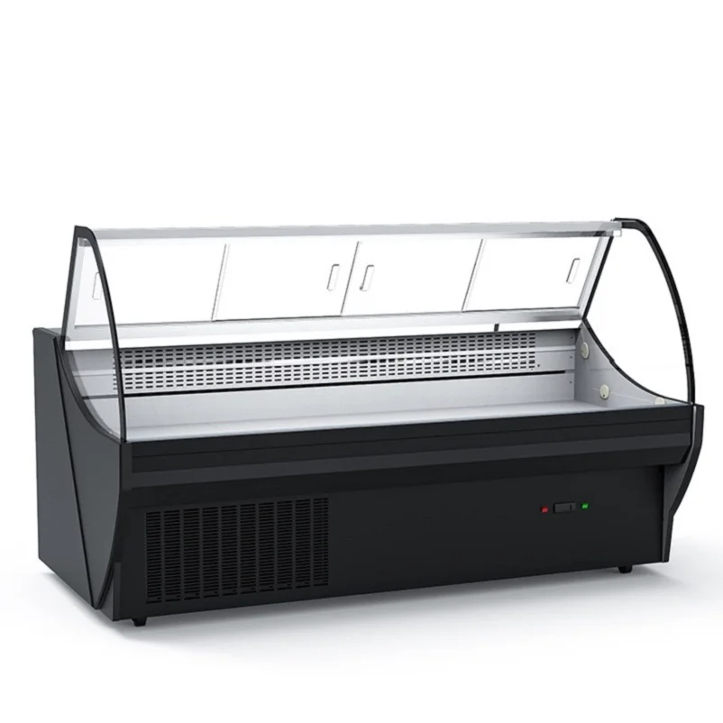 meat chiller supermarket refrigeration display fridge refrigerator fresh meat display chiller and freezer showcase