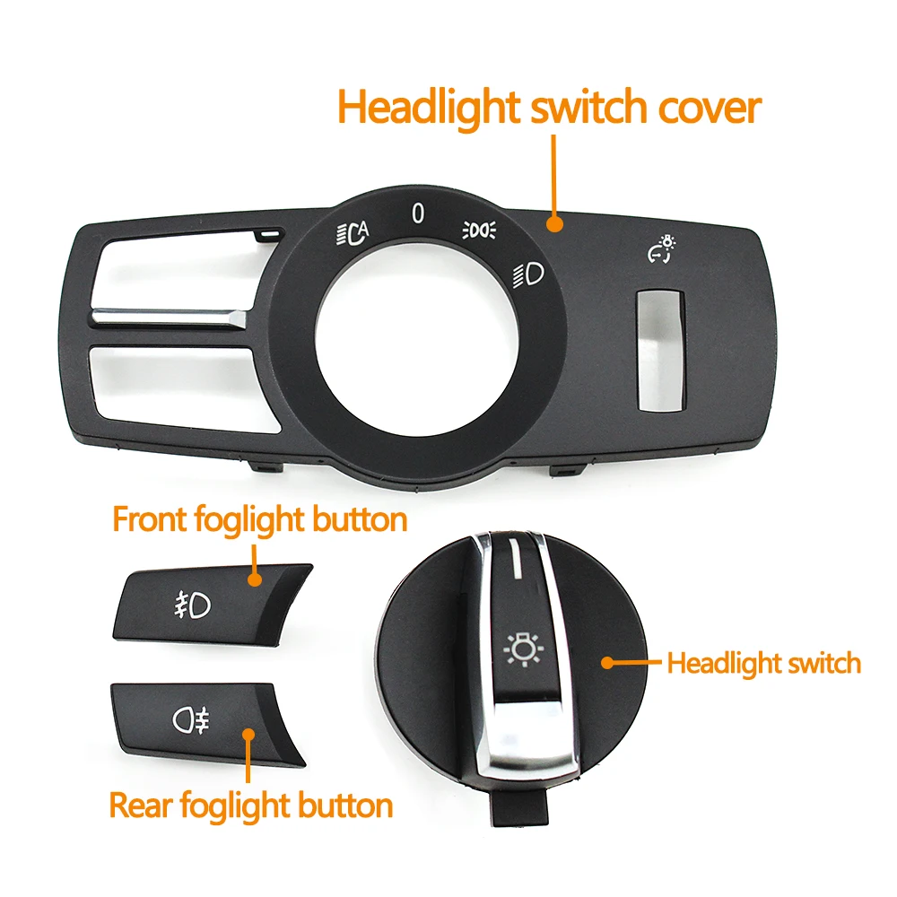 Head Lamp Rotary Button Headlight Switch Cover Panel For BMW 5 Series 5GT 6S 7S X3 X4 F02 F10 F11 F07 F06 F25 F26 61316803965