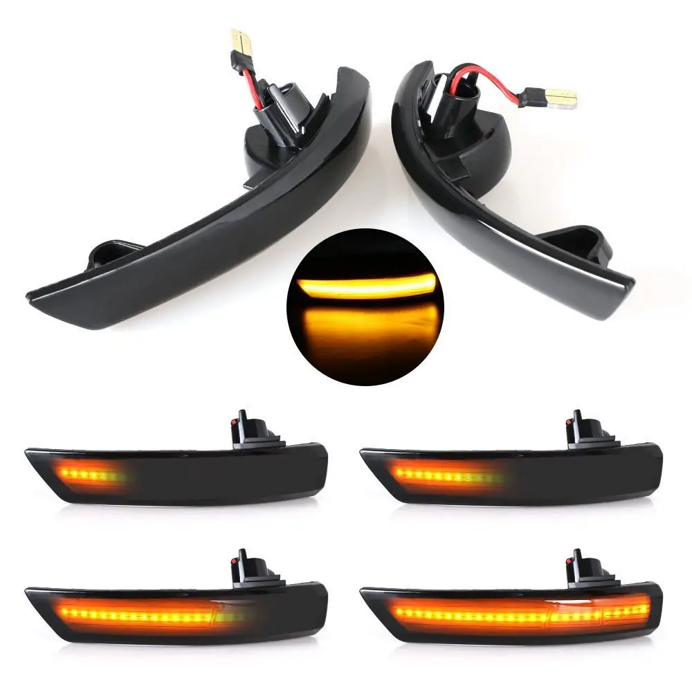 Led Smoked flowing dynamic signal sequential led car light rearview mirror turn indicator For Ford Focus Mk2 Mk3 Mondeo Mk4