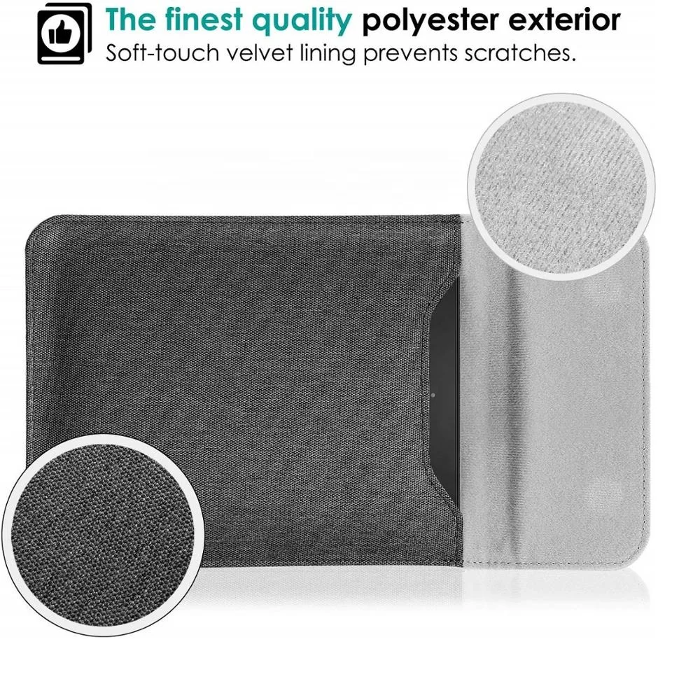 MoKo Magnetic Closure Polyester Cover Case 7-8 Inch Tablet Sleeve Bag for Fire HD 8 2018 / 2017/Fire 7 2017/2019/Kindle